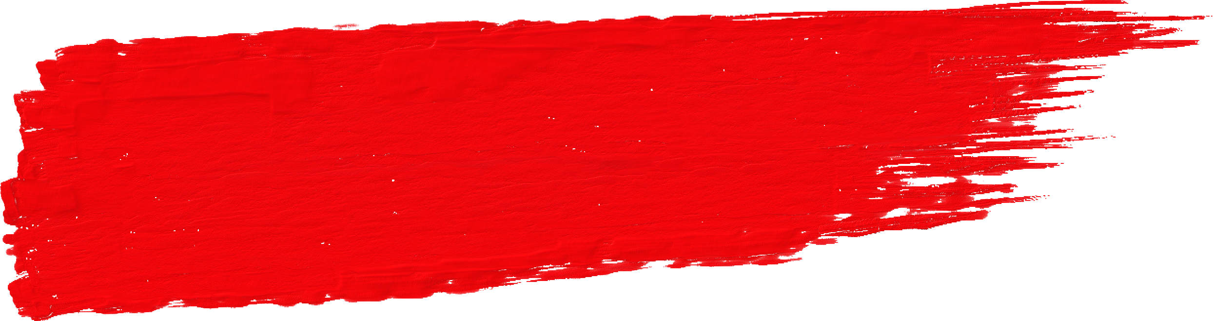 Red Paint Stroke on White Background 